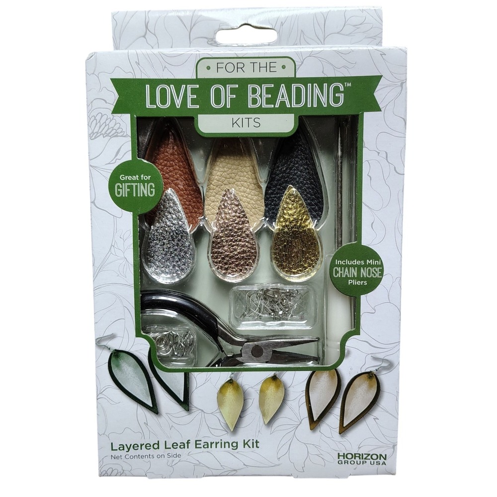 For The Love Of Beading Layered Leaf Earring Jewelry Kit For Beginning‎ Crafters